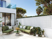 Muro calado con Celosía Santa Engracia de hormigón blanco