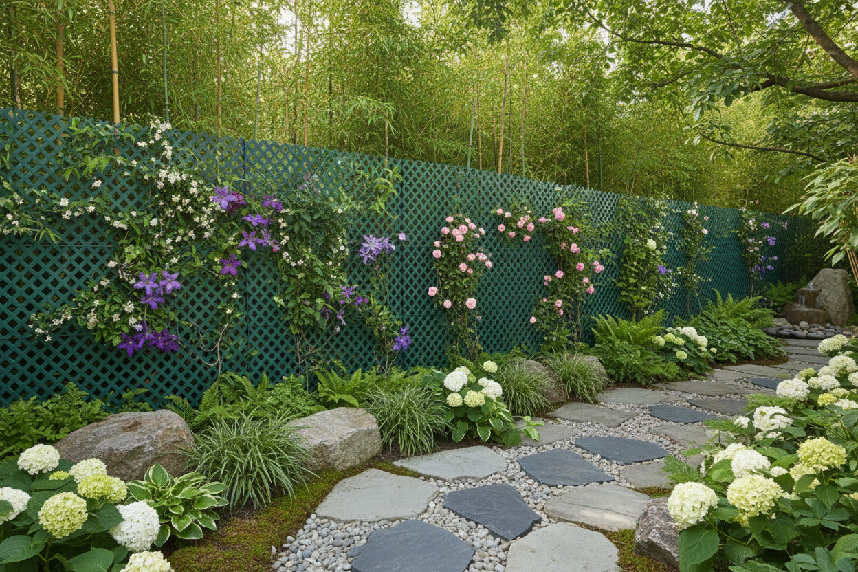 Celosía PVC 18mm Verde - Decoración y Separación de Ambientes - Vetonek