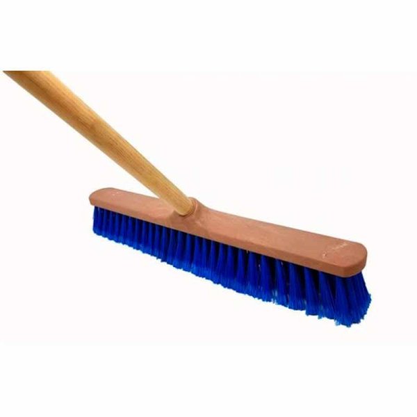 Cepillo Barrendero Suave Azul de 50 cm con Mango de Madera Vetonek