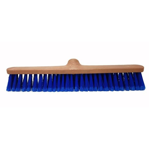 Cepillo Barrendero Suave Azul de 50 cm con Mango de Madera Vetonek