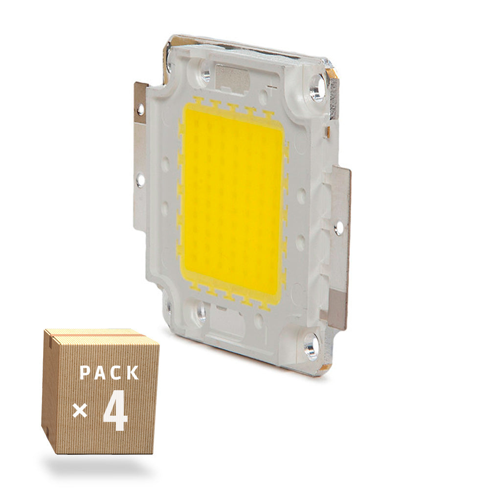 Pack 4 LEDs High Power 50W 5000Lm 6000ºK COB30 — Vetonek