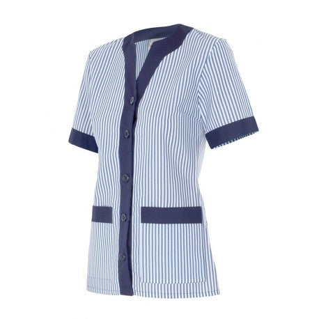 Camisola de pijama de mujer a rayas con botones Velilla 579 - Vetonek