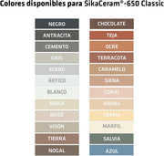 Couleurs disponibles de Sika Ceram en français