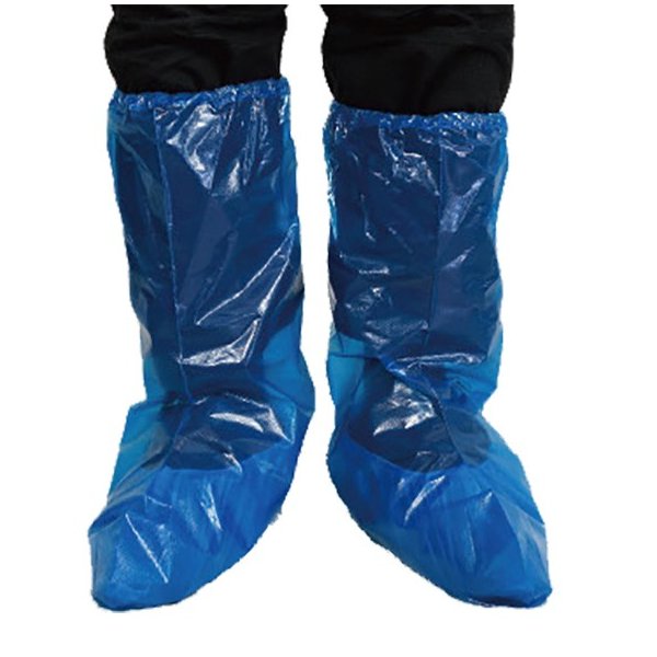 Couvre-bottes jetables bleus en polyéthylène - 500 unités Vetonek