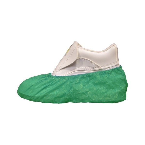 Couvre-chaussures jetables vertes en polyéthylène - 1000 pcs Vetonek