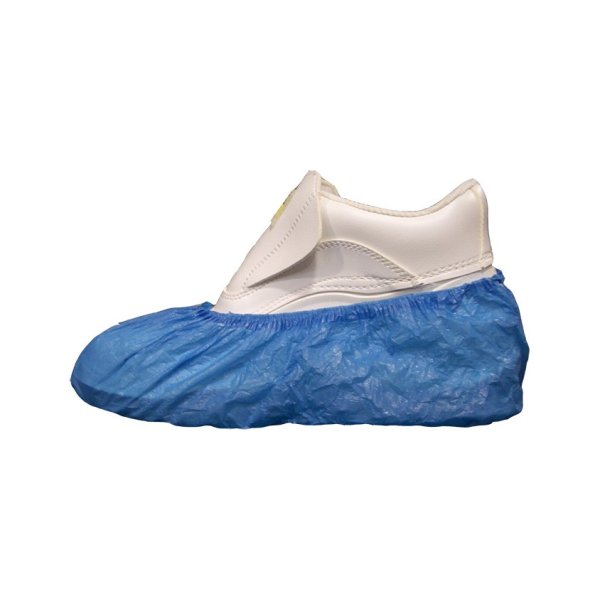 Couvre-chaussures jetable bleu en polyéthylène - Boîte de 1000 unités Vetonek
