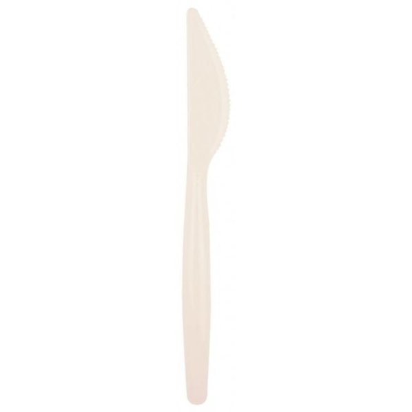 Cuchillos Reutilizables Color Crema - Pack de 100 Uds Vetonek