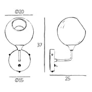 Aplique de Pared "Ballroom Smoke" Ø370mm E27 — Vetonek (4)