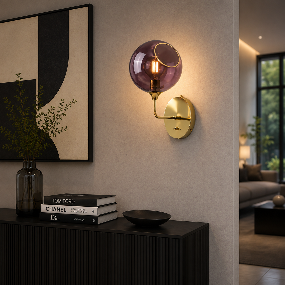 Aplique de Pared "Ballroom Purple Rain" Ø370mm E27 — Vetonek