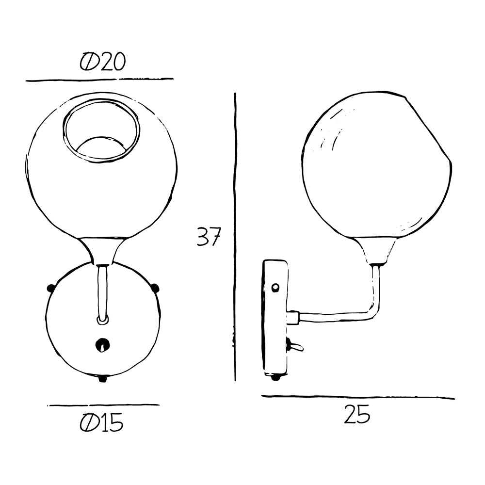 Aplique de Pared "Ballroom Purple Rain" Ø370mm E27 — Vetonek (4)