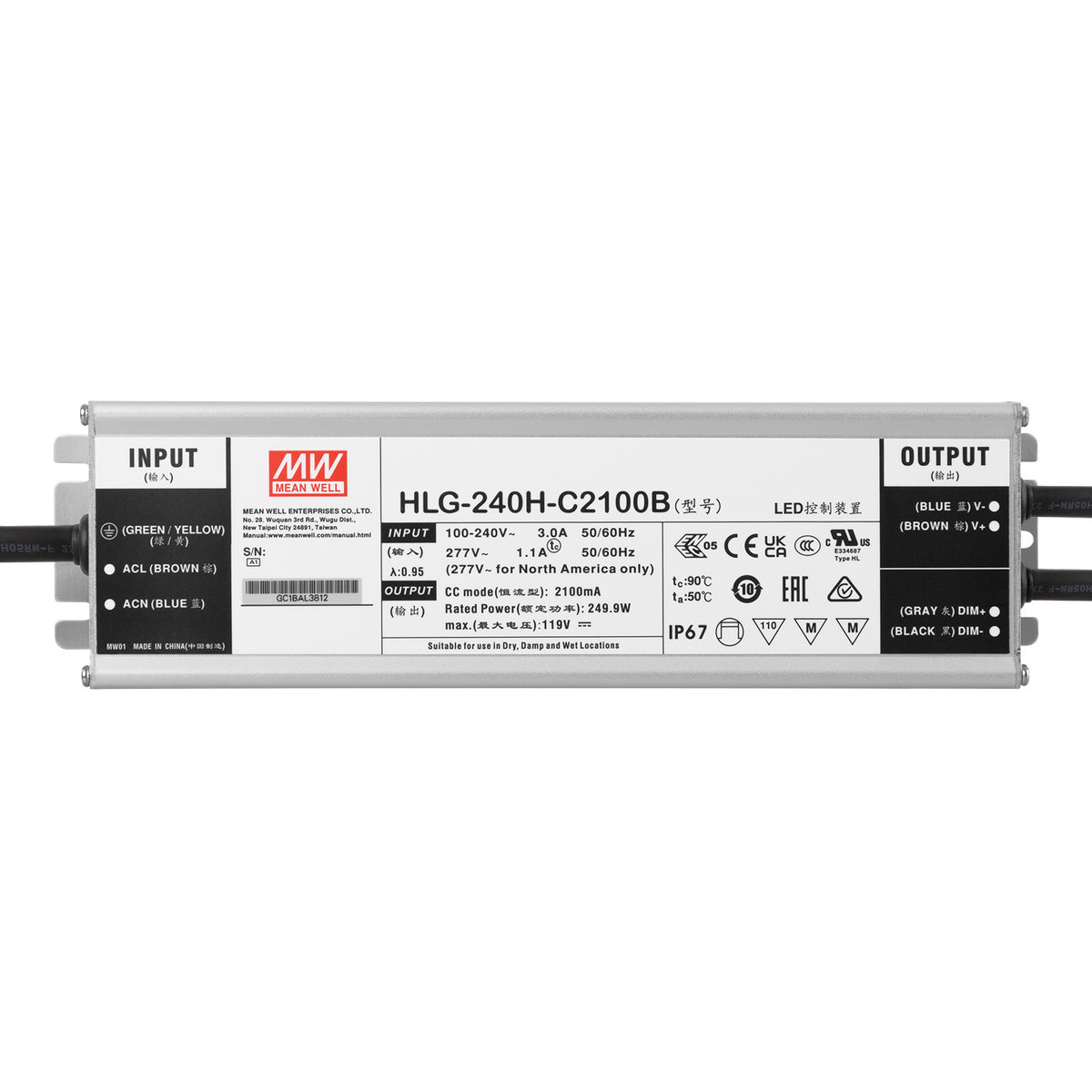 Driver LED Meanwell 90-305VAC IP67 — Vetonek (4)