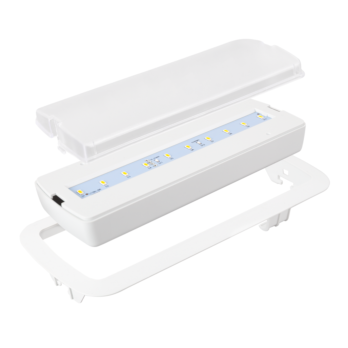 Kit Emergencia Led Empotrable 200LM Autotest Caja estanca IP65 / Permanente / No Permanente 5000K — Vetonek (2)