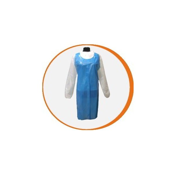 Tablier jetable bleu en polyéthylène - Boîte de 1000 unités Vetonek