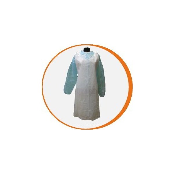 Tablier jetable blanc en polyéthylène - 1000 unités Vetonek
