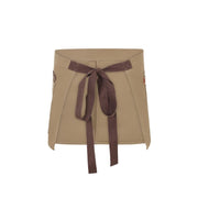 Delantal corto de canvas Velilla 404221B en negro y gris - Vetonek