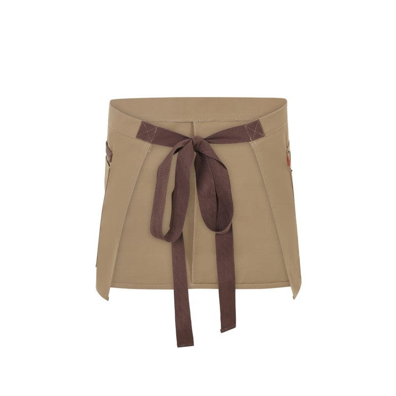 Delantal corto de canvas Velilla 404221B en negro y gris - Vetonek
