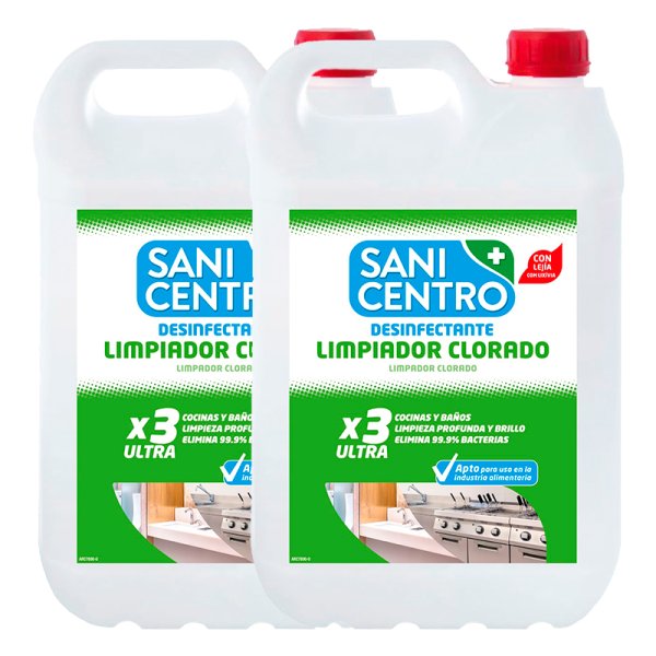 Nettoyant désinfectant Sanicentro avec eau de Javel 2x5L Vetonek