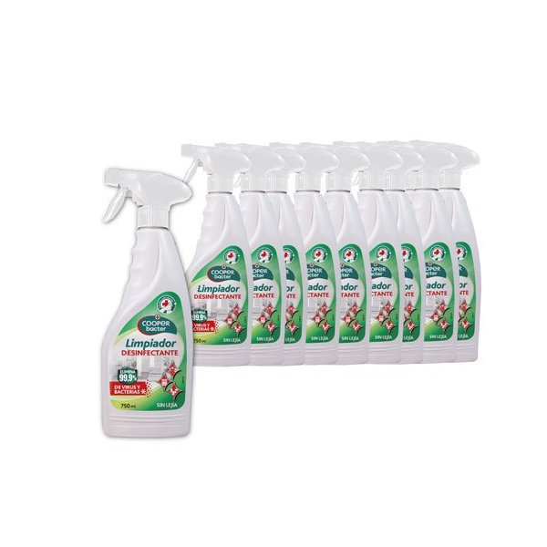 Désinfectant en aérosol 750 ml CooperBact - Boîte 12 unités Vetonek