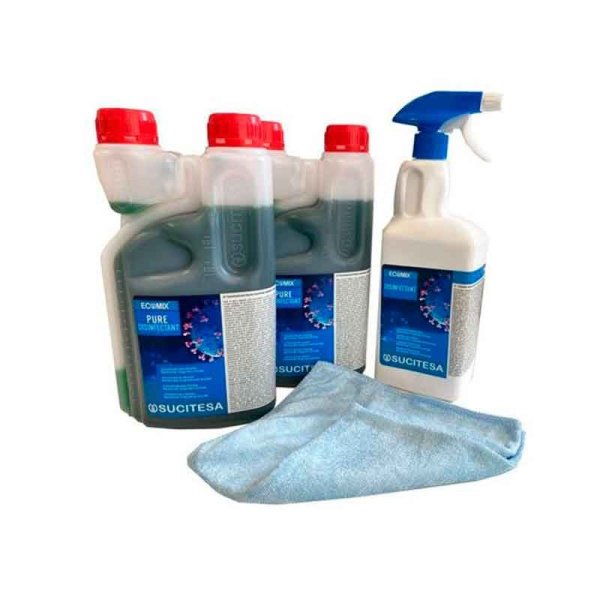 Désinfectant virucide concentré - Kit 2L avec étiquetage et chiffon Vetonek