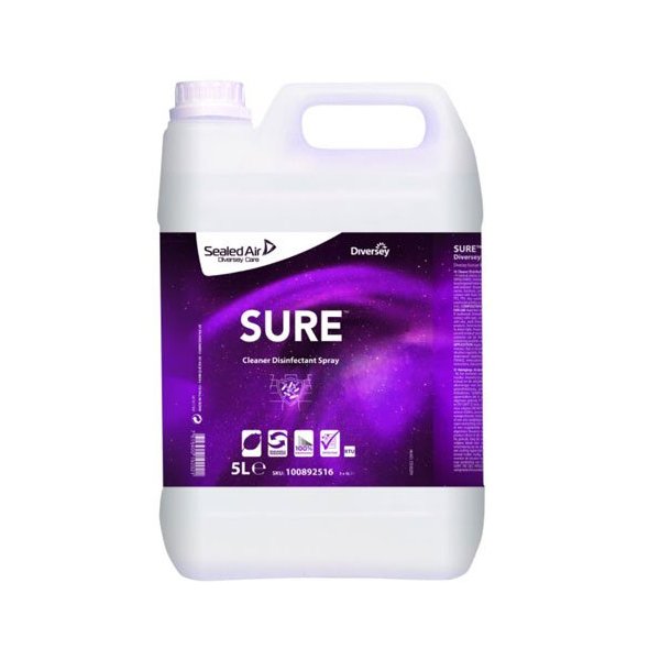 Diversey SURE Cleaner Desinfectante 5L - Detergente Ecológico Vetonek