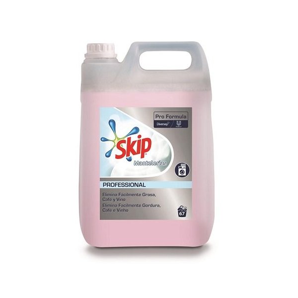 Skip Détergent Professionnel pour Nappes 67 Lavages 5L Vetonek