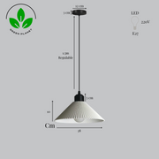 Lámpara Colgante "Colt" Color Blanco/Florón Negro/Cable Negro — Vetonek (5)