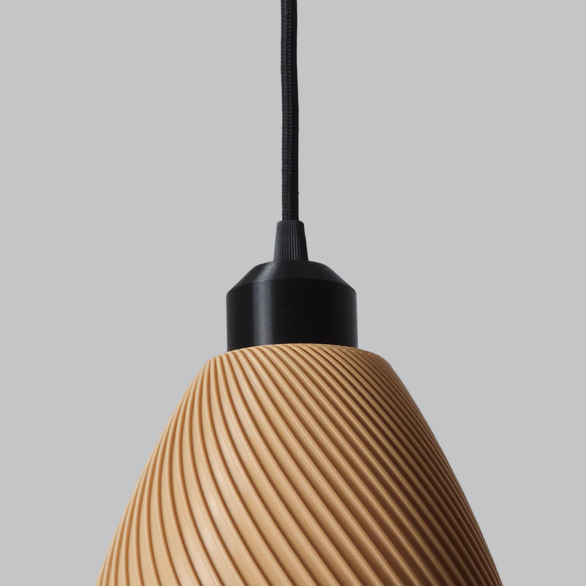 Lámpara Colgante "Paval" Color Beige/Florón Negro/Cable Negro — Vetonek (2)