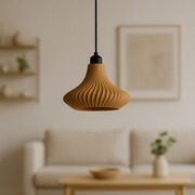 Lámpara Colgante "Vita" Color Beige/Florón Negro/Cable Negro — Vetonek