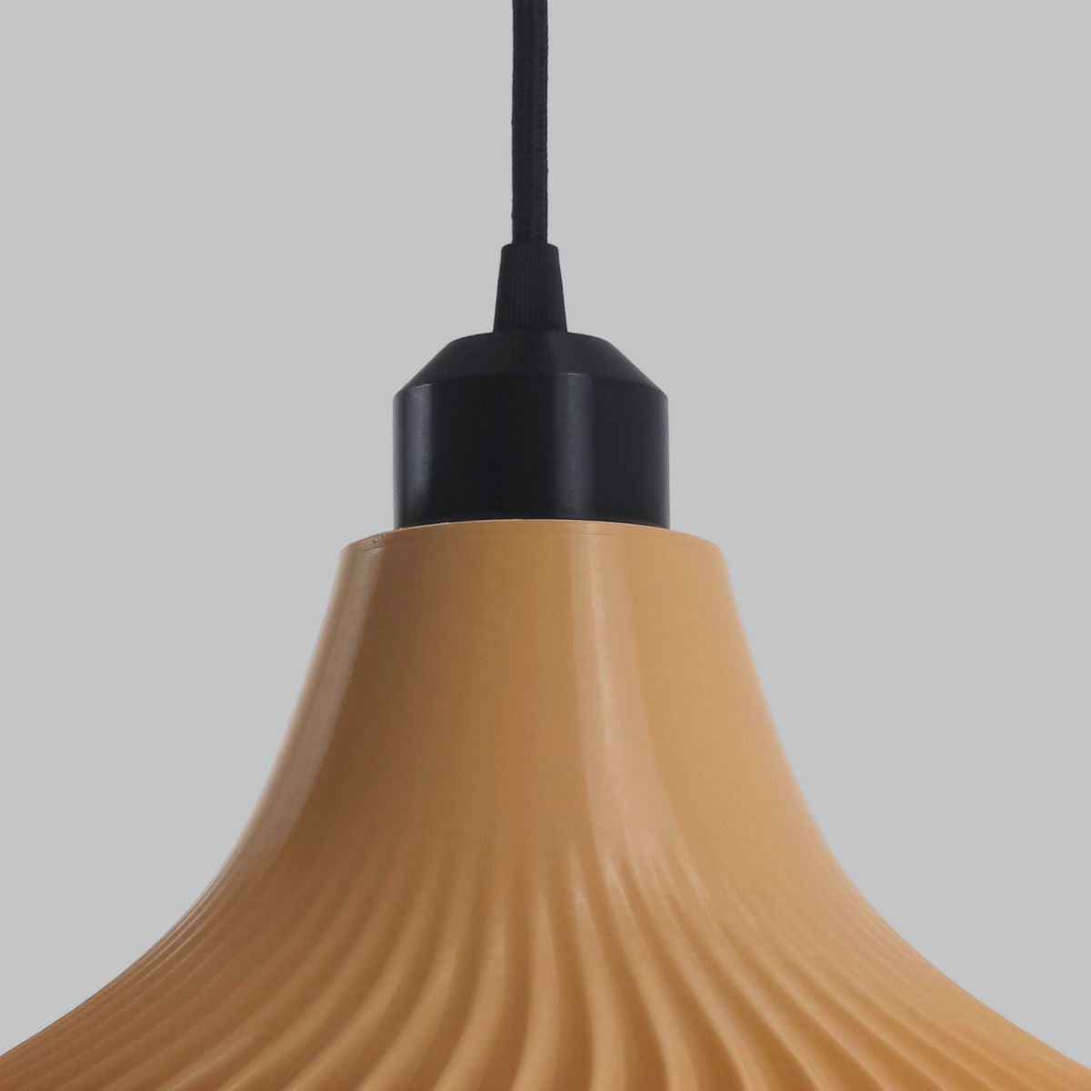 Lámpara Colgante "Vita" Color Beige/Florón Negro/Cable Negro — Vetonek (2)