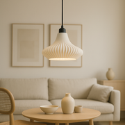 Lámpara Colgante "Vita" Color Blanco/Florón Negro/Cable Negro — Vetonek