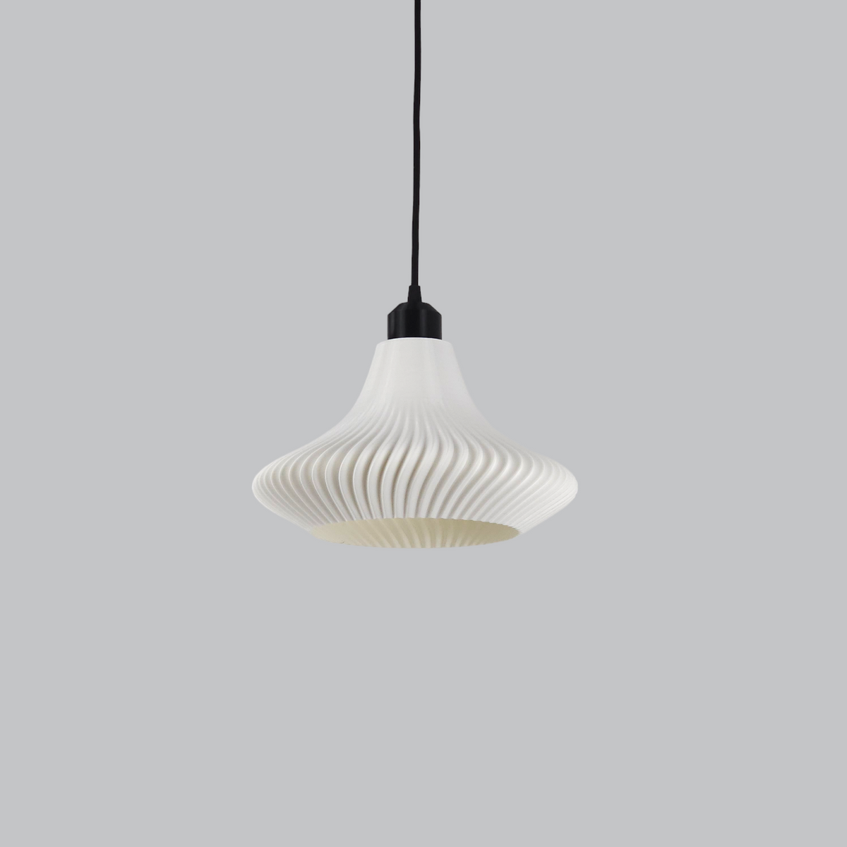 Lámpara Colgante "Vita" Color Blanco/Florón Negro/Cable Negro — Vetonek (4)