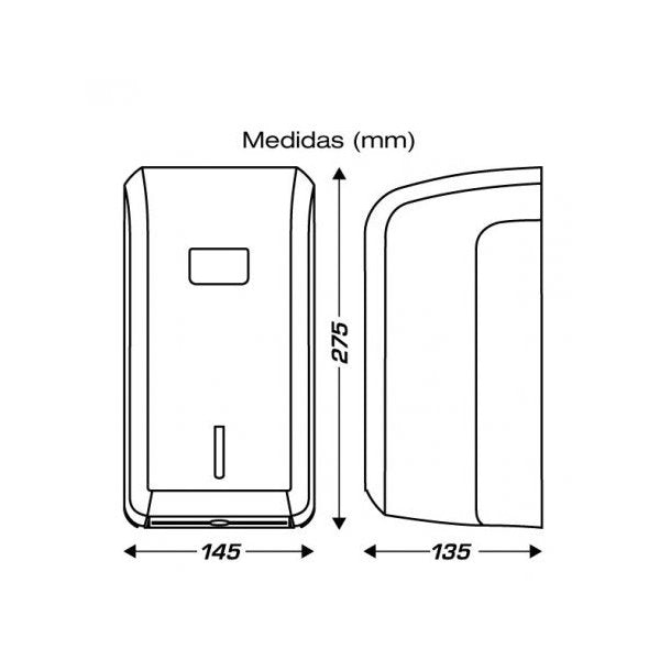 Dispensador de Papel Secamanos Mini Mecha con 3 Rollos Vetonek