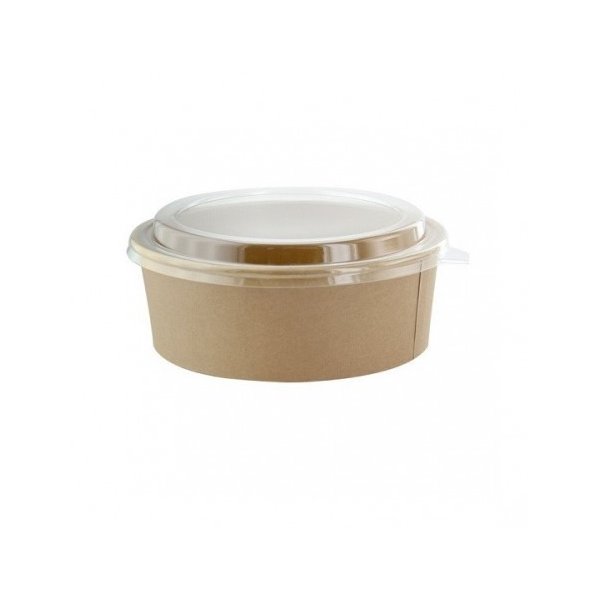 Ensaladera kraft con tapa 1200 ml - Pack de 25 unidades Vetonek