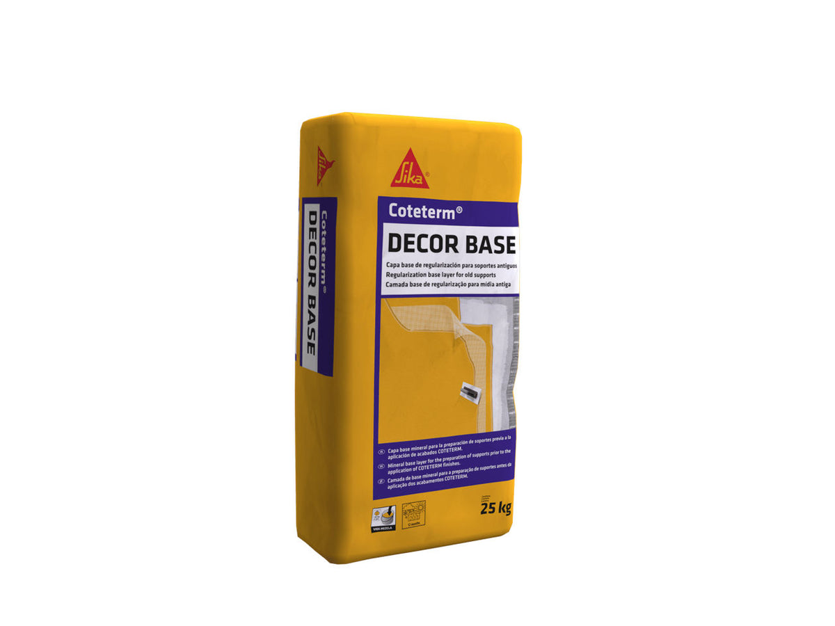 Saco de 25 kg de Coteterm Decor Base de Sika, mortero blanco de regularización en capa fina sobre soportes pintados en fachada - Vetonek