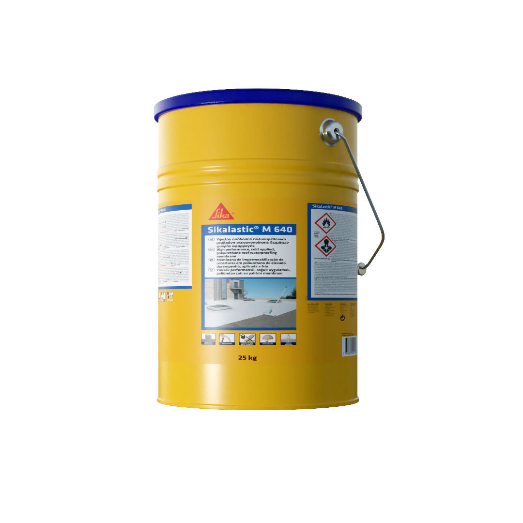 Envase de Sikalastic® M 640 de Sika, membrana líquida impermeabilizante de aplicación en frío para cubiertas - Vetonek