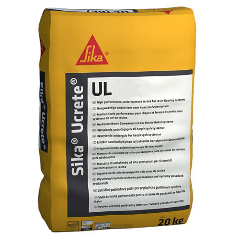 Saco de 20 kg de Sika® Ucrete® UL de Sika, mortero cementoso de regularización del soporte para pavimentos Ucrete® - Vetonek