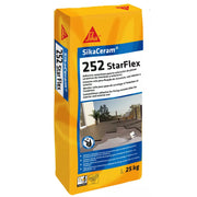 Saco de 25 kg de SikaCeram®-252 StarFlex de Sika, adhesivo cementoso deformable C2TE S1 para gres porcelánico de gran formato - Vetonek