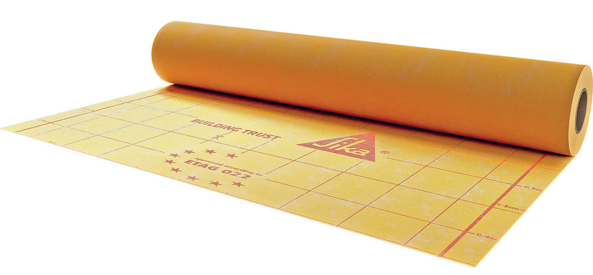 Rollo de 1 x 30 m de SikaCeram® Sealing Membrane A de Sika, membrana de polietileno impermeabilizante y desolidarizante para colocar bajo cerámica en cuartos húmedos - Vetonek