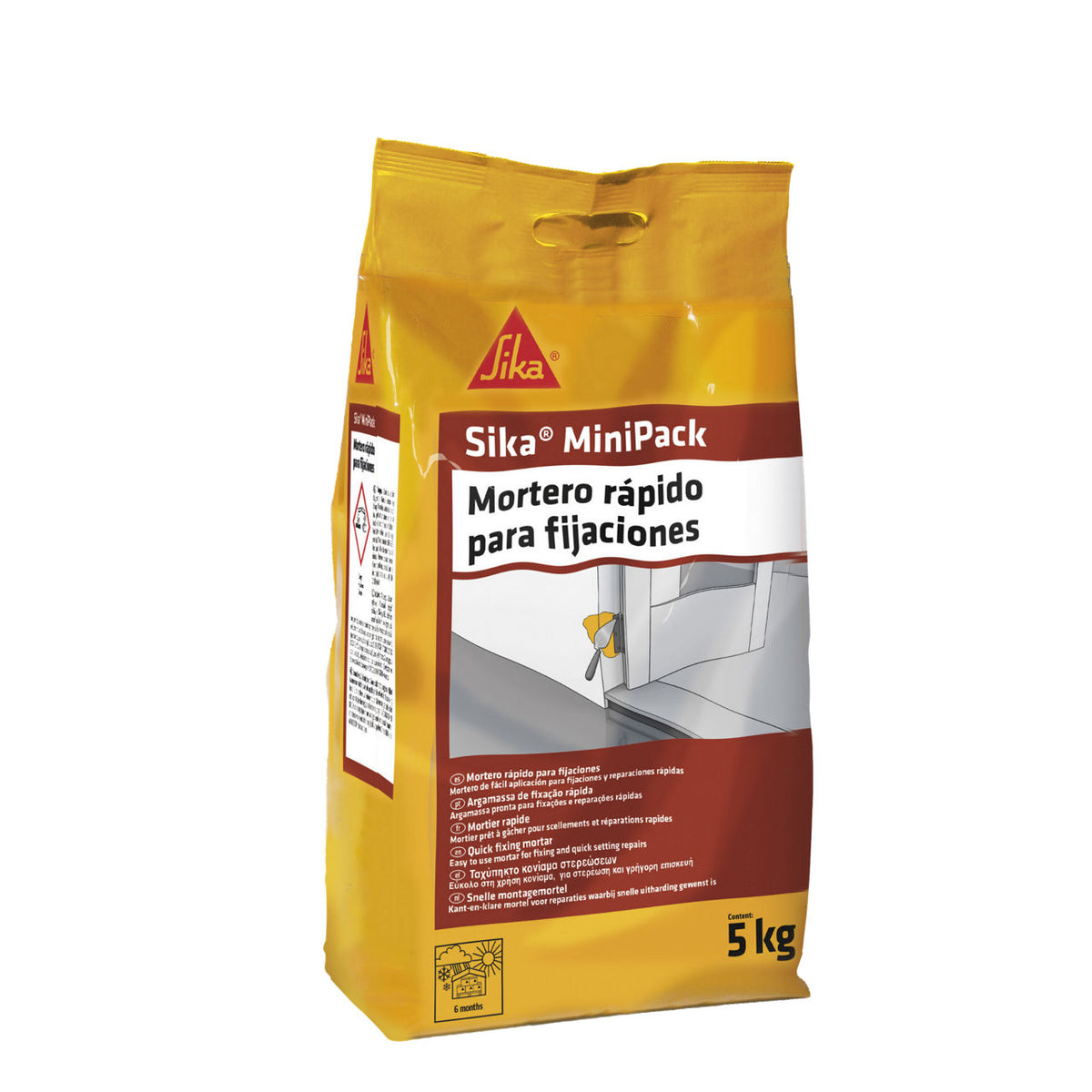 Bolsa de Sika® MiniPack Quick Fixing Mortar de Sika, mortero de fraguado rápido para fijaciones y anclajes - Vetonek