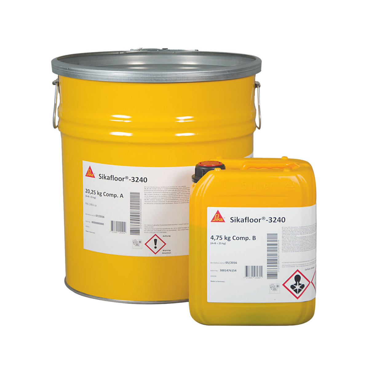 Juego A+B de 25 kg de Sikafloor®-3240 de Sika, pavimento autonivelante de poliuretano duro-elástico sin disolventes - Vetonek
