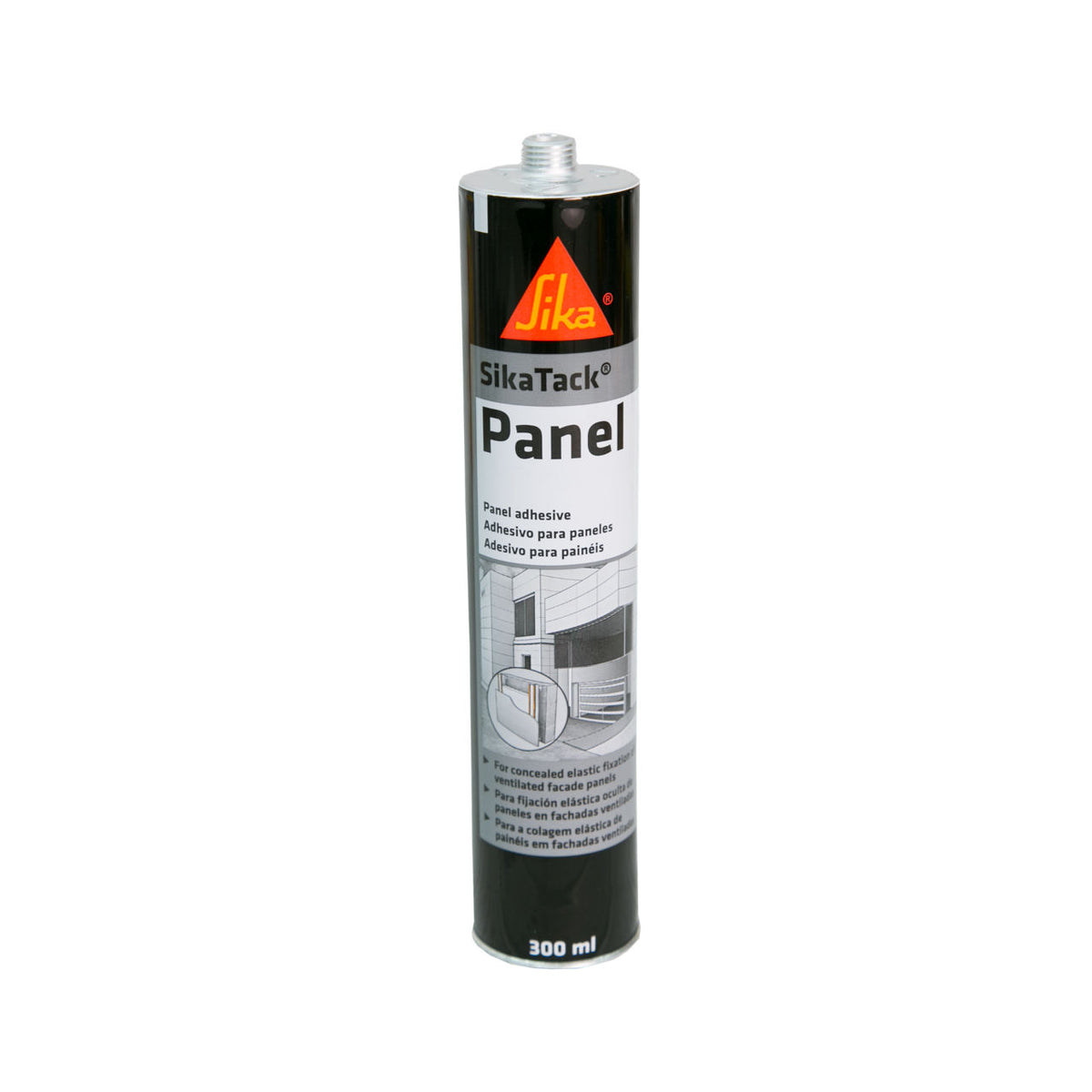 Unipac de 600 ml de SikaTack® Panel de Sika, adhesivo de poliuretano marfil para fijación oculta de paneles de fachada ventilada - Vetonek