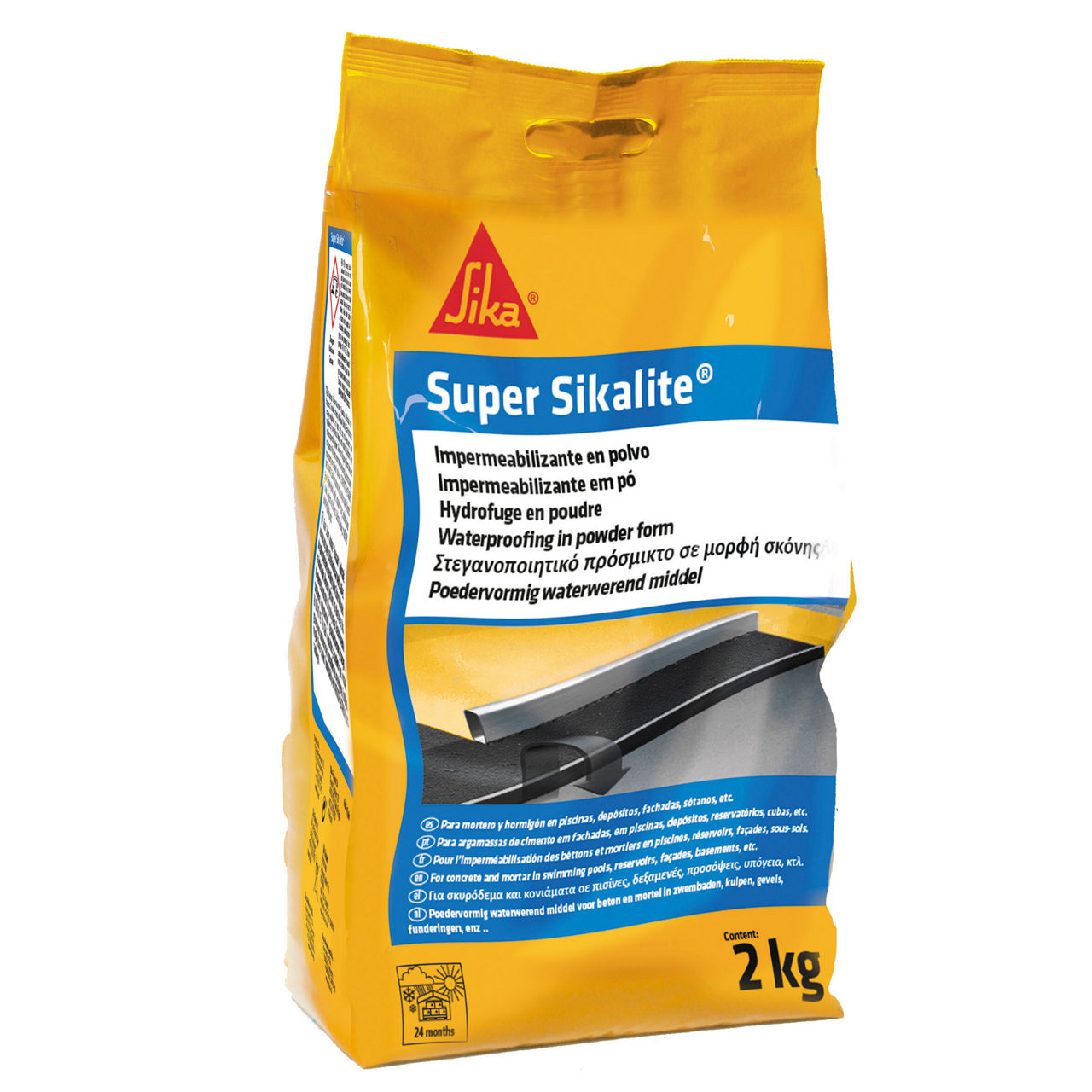 Bolsa de Super Sikalite® de Sika, aditivo impermeabilizante en polvo para morteros y hormigones - Vetonek