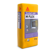 Saco de 25 kg de SikaWall®-1070 M-FLEX de Sika, mortero cementoso deformable con fibras para pegar y reforzar aislante SATE - Vetonek