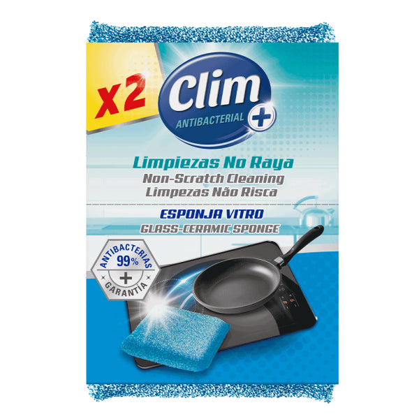 Esponja Clim Antibacterial para Vitrocerámicas - 16 uds Vetonek