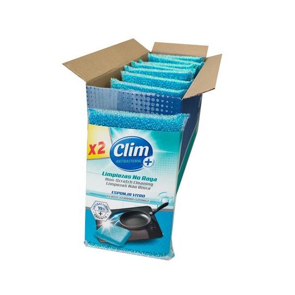 Esponja Clim Antibacterial para Vitrocerámicas - 16 uds Vetonek