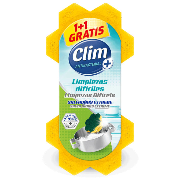Estropajo salvauñas Clim Antibacterial - 16 uds (8 uds + 8 gratis) Vetonek