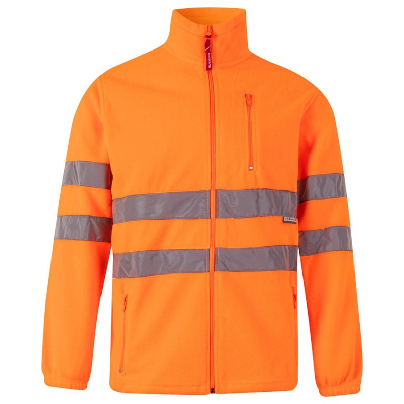 Chaqueta polar de alta visibilidad con cremallera entera Velilla 181 - Vetonek