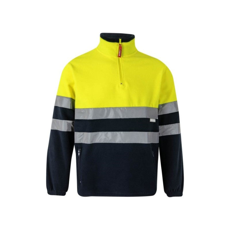 Forro polar bicolor de alta visibilidad con media cremallera Velilla 182 - Vetonek