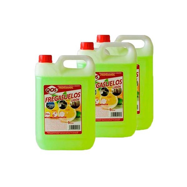 Fregasuelos pH neutro con aroma a limón - 3 garrafas de 5L Vetonek