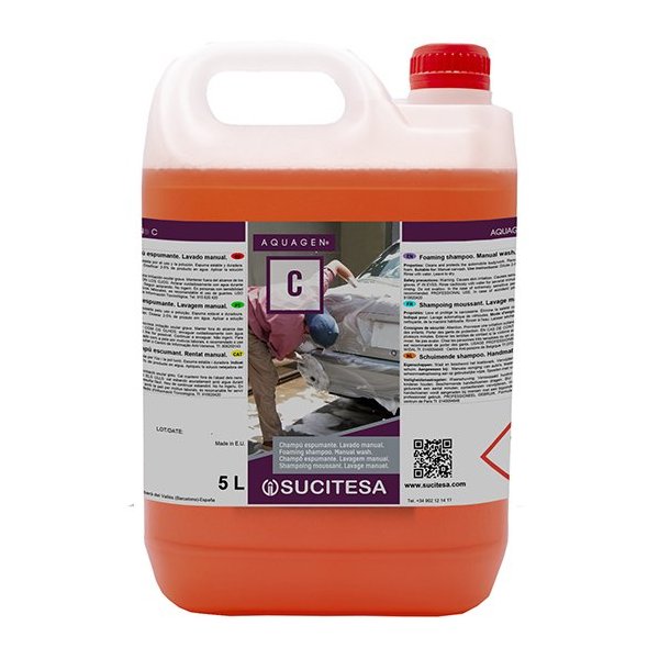 AQUAGEN C BP. Gel moussant pour lavage manuel de voiture 5L Vetonek